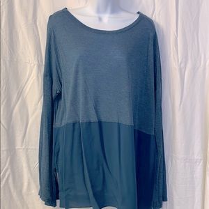 Lou and Gray Mixed Media Long Sleeve Top